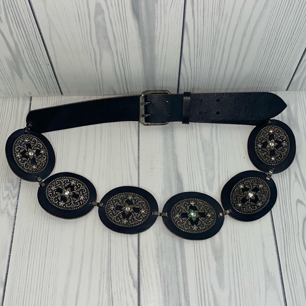 Antoniazzi Firenze Leather and Silver Boho Belt 36-40